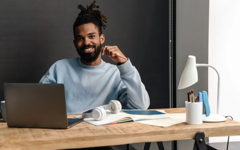 Confident Young Man Working